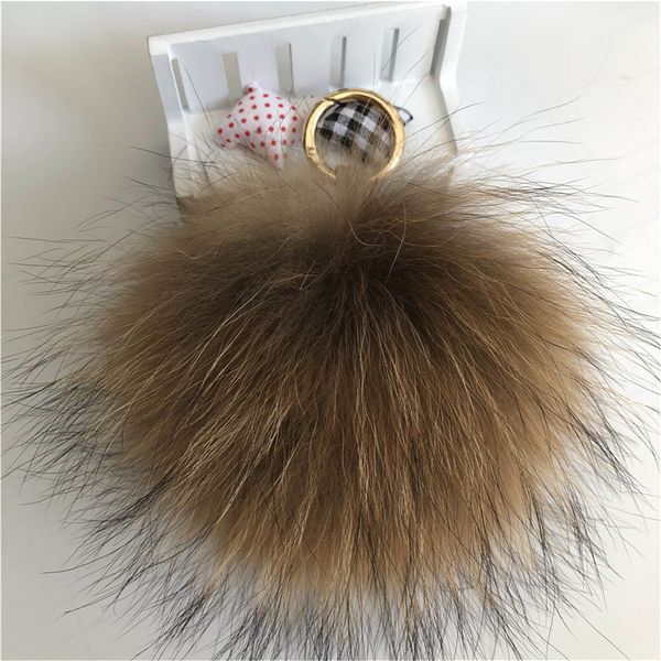 15cm/6" natural brown real raccoon fur pompom ball charm key chain keyring accessories phone purse handbag, Silver
15cm/6" natural brown real raccoon fur pompom ball charm key chain keyring accessories phone purse handbag, Silver