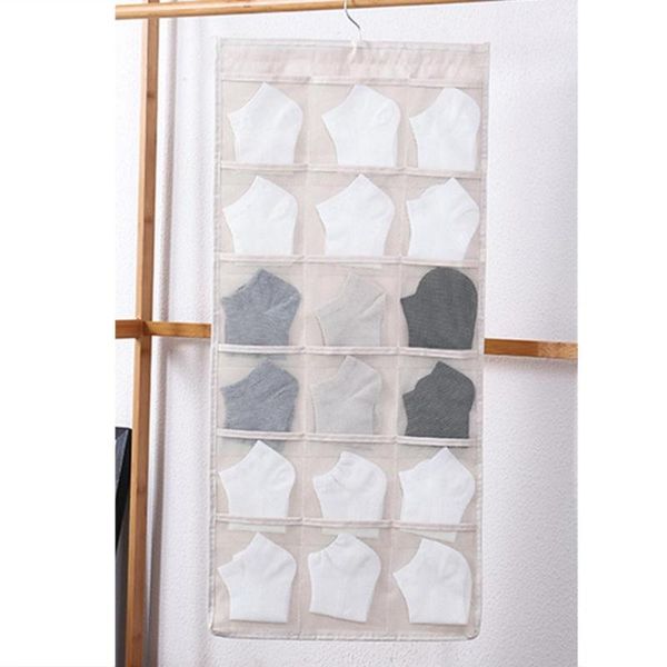 double-sided storage hanging bag socks bra underwear rack wall door mounted home supplies organizer
double-sided storage hanging bag socks bra underwear rack wall door mounted home supplies organizer
