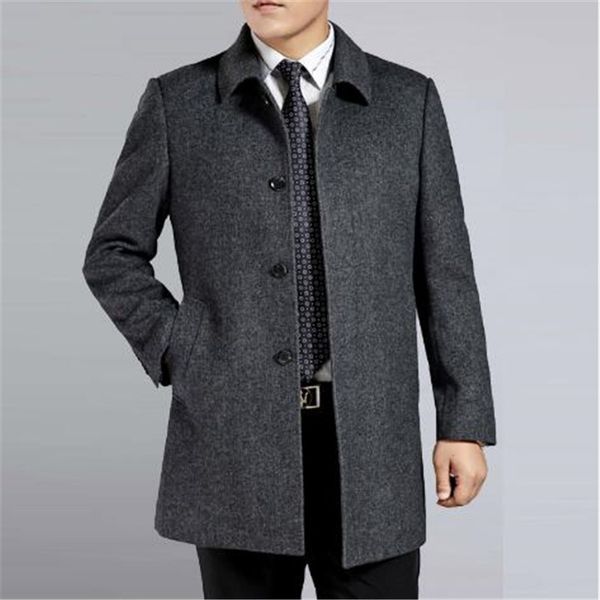 middle age men's cashmere coat men wool trench male turn down collar single breasted woolen outerwear 2018 new autumn winter, Black
middle age men's cashmere coat men wool trench male turn down collar single breasted woolen outerwear 2018 new autumn winter, Black