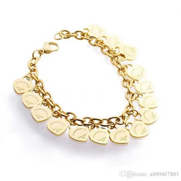 trend brand titanium steel bracelet 18k gold rose silver heart shaped bracelet for friends party and fashion couple gift, Black
trend brand titanium steel bracelet 18k gold rose silver heart shaped bracelet for friends party and fashion couple gift, Black