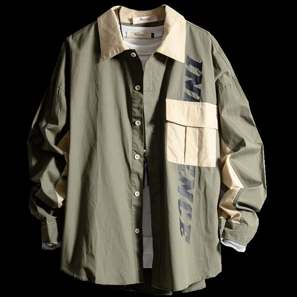 casual green men shirt long sleeve green spring autumn pocket shirts men's streetwear korean high-quality coat for boys. 50cs, White;black
casual green men shirt long sleeve green spring autumn pocket shirts men's streetwear korean high-quality coat for boys. 50cs, White;black