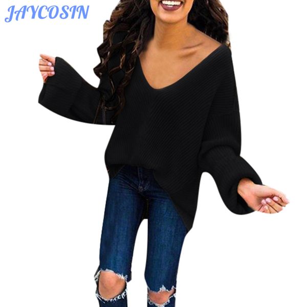 jaycosin clothes women 2019 winter solid color v-neck loose sweater dress fashion casual long sleeve pullover feminino 730, White;black
jaycosin clothes women 2019 winter solid color v-neck loose sweater dress fashion casual long sleeve pullover feminino 730, White;black