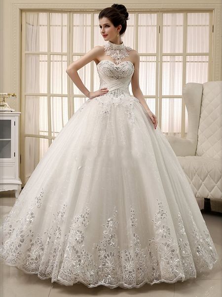 vintage sequined appliques pearls ball gown wedding dress sweetheart princess bridal wedding gowns wedding dresses robe de mariee customed, White
vintage sequined appliques pearls ball gown wedding dress sweetheart princess bridal wedding gowns wedding dresses robe de mariee customed, White