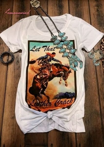 2018 fashion women t shirt short sleeve t shirt let that leather crack cowboy print female letter harajuku t shirt casual ladies, White
2018 fashion women t shirt short sleeve t shirt let that leather crack cowboy print female letter harajuku t shirt casual ladies, White
