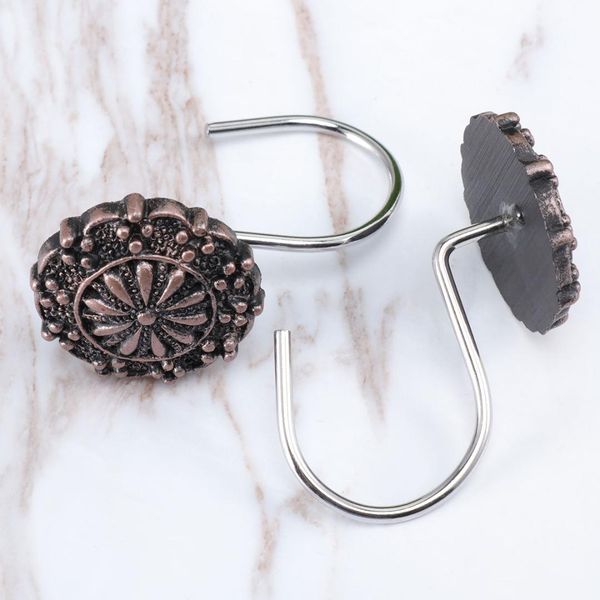 12 pcs retro curtain hooks high-grade resin flower shaped round curtain hooks up towels hangers home organizer metal hook
12 pcs retro curtain hooks high-grade resin flower shaped round curtain hooks up towels hangers home organizer metal hook
