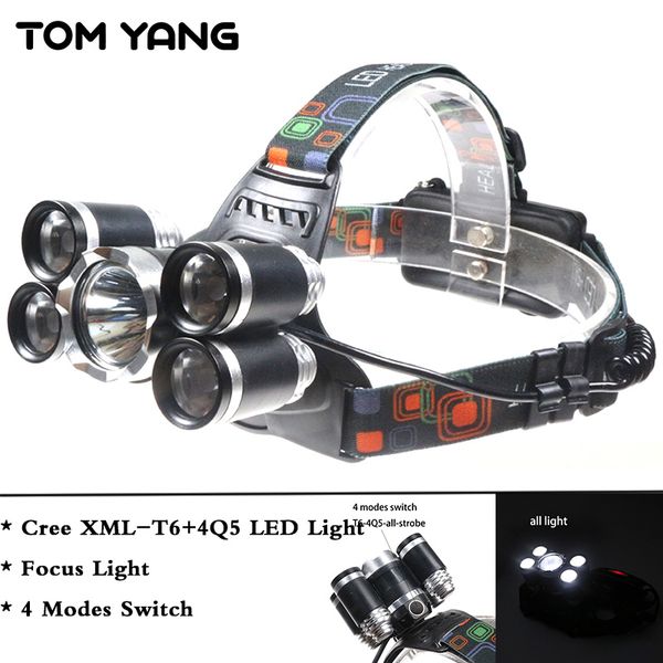 tom yang rechargeable xml-t6+4q5 headlamp led light 12000lm focus headlight lanterna mining searchlight frontale lamp 4 modes
tom yang rechargeable xml-t6+4q5 headlamp led light 12000lm focus headlight lanterna mining searchlight frontale lamp 4 modes