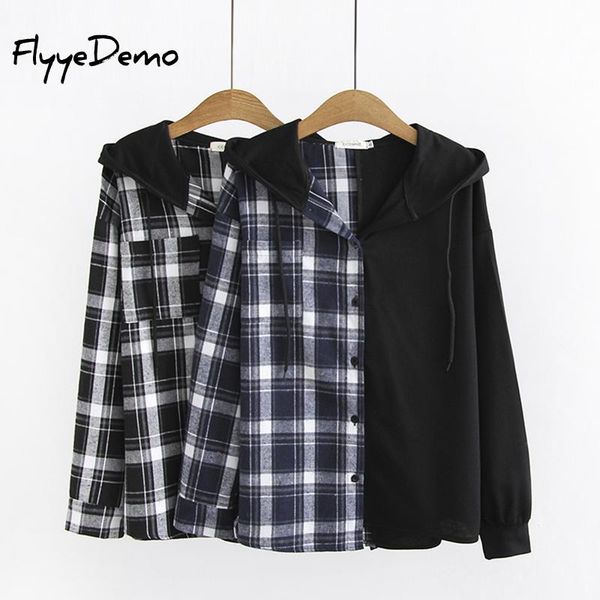2019 fashion womens bomber jacket vintage stylish cotton plaid patchwork autumn winter warm coats hooded plus size, Black;brown
2019 fashion womens bomber jacket vintage stylish cotton plaid patchwork autumn winter warm coats hooded plus size, Black;brown