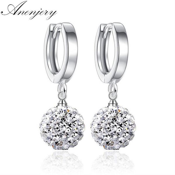 anenjery 925 sterling silver jewelry crystal ball moon light stone pearl earrings gift pendientes oorbellen boucle d'oreille
anenjery 925 sterling silver jewelry crystal ball moon light stone pearl earrings gift pendientes oorbellen boucle d'oreille