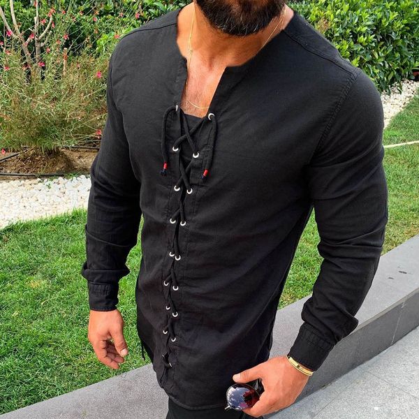 puimentiua men's casual shirts pure colour tether cotton linen shirts slim fit social harajuku v neck long sleeve, White;black
puimentiua men's casual shirts pure colour tether cotton linen shirts slim fit social harajuku v neck long sleeve, White;black
