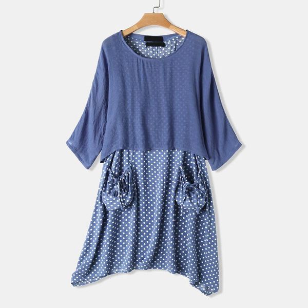 casual dresses women long maxi polka dot large loose fake two-piece cotton linen dress summer plus size sundress female cloth#j30, Black;gray
casual dresses women long maxi polka dot large loose fake two-piece cotton linen dress summer plus size sundress female cloth#j30, Black;gray