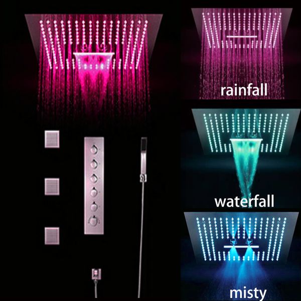 2020 modern bathroom shower recessed ceiling rain shower head 400*400mm electric power led rain shower set with rainfall,waterfall,misty
2020 modern bathroom shower recessed ceiling rain shower head 400*400mm electric power led rain shower set with rainfall,waterfall,misty