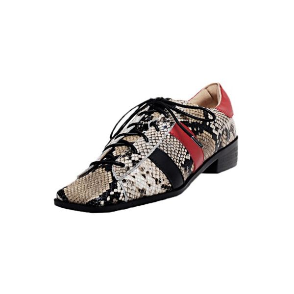 2020 spring women snakeskin mixed colors flats shoes female genuine leather brogue shoes square toe lace-up single flats, Black
2020 spring women snakeskin mixed colors flats shoes female genuine leather brogue shoes square toe lace-up single flats, Black