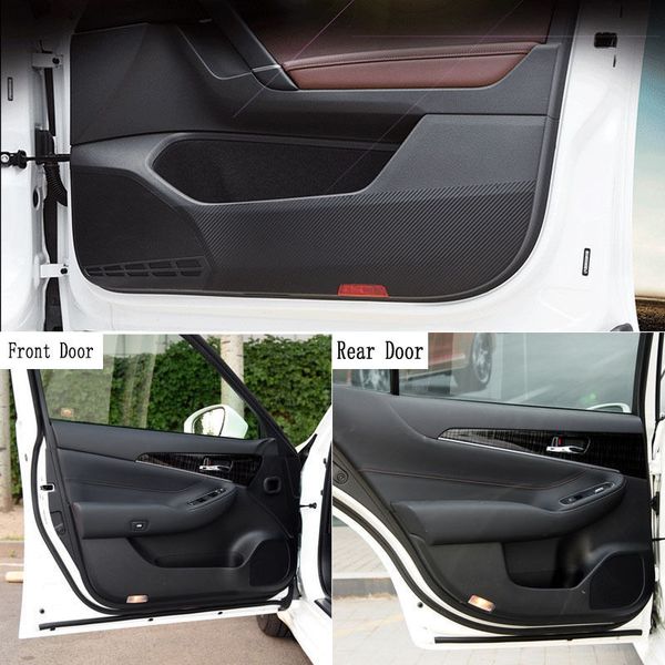 4pcs carbon fiber side edge protection pad anti-kick door cover for toyota crown 
4pcs carbon fiber side edge protection pad anti-kick door cover for toyota crown