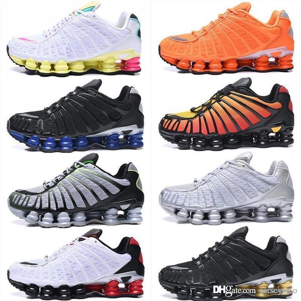 2020 new shox tl r4 mens women running shoes triple black white max rainbow metallic silver air cushion trainers designer sport sneakers
2020 new shox tl r4 mens women running shoes triple black white max rainbow metallic silver air cushion trainers designer sport sneakers