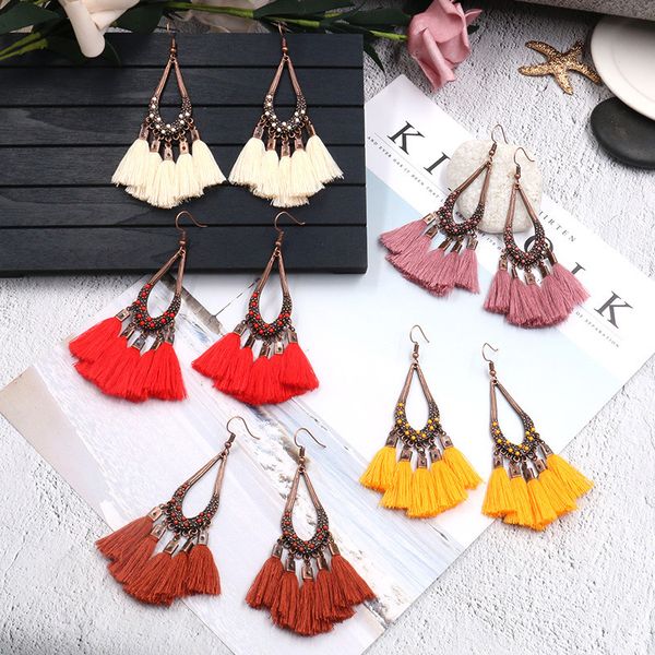5 colors tassel earrings for women alloy cotton thread earrings brand women accessories yh003, Silver
5 colors tassel earrings for women alloy cotton thread earrings brand women accessories yh003, Silver