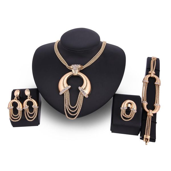 hc classic gold color tassel crystal bridal jewelry sets african rhinestone wedding necklace earrings bracelet ring sets f, Silver
hc classic gold color tassel crystal bridal jewelry sets african rhinestone wedding necklace earrings bracelet ring sets f, Silver