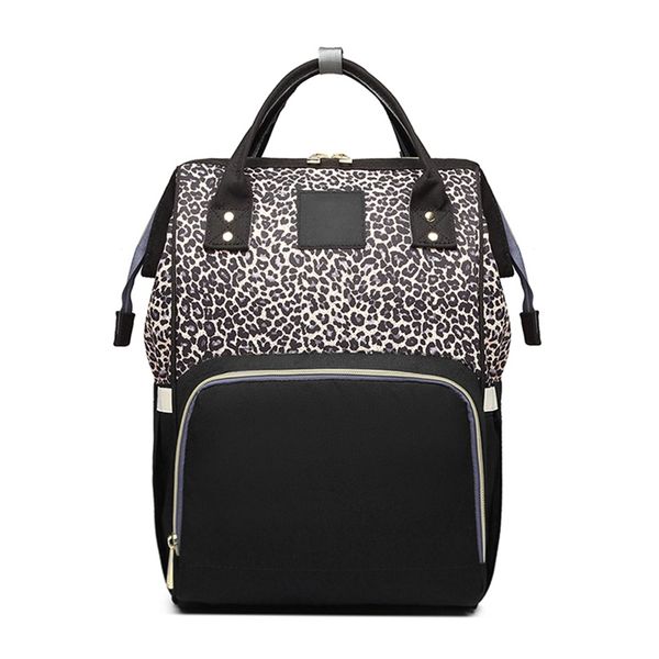 multi-function large capacity package leopard mummy bag outing diaper backpack
