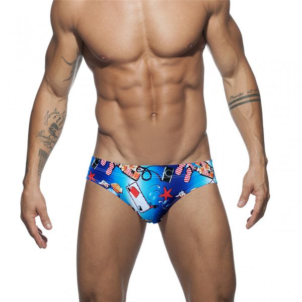New Style Swimming Trunks Men's Triangle Swimming Briefs Low Waist Anti-awkward Cup Swimming Trunks Sexy Fashion Pattern 4 Style Hot Sale
New Style Swimming Trunks Men's Triangle Swimming Briefs Low Waist Anti-awkward Cup Swimming Trunks Sexy Fashion Pattern 4 Style Hot Sale