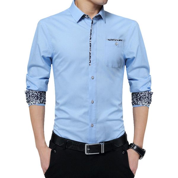 2019 men shirt long sleeve fashion classical solid printing fit slim man formal shirts brand clothing dress shirt man -5xl, White;black 
2019 men shirt long sleeve fashion classical solid printing fit slim man formal shirts brand clothing dress shirt man -5xl, White;black