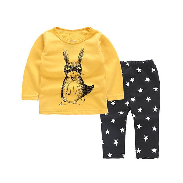 girl kids clothes set cartoon rabbit long sleeve round neck + star trousers two piece sets kids designer clothes girls ajy616, White
girl kids clothes set cartoon rabbit long sleeve round neck + star trousers two piece sets kids designer clothes girls ajy616, White