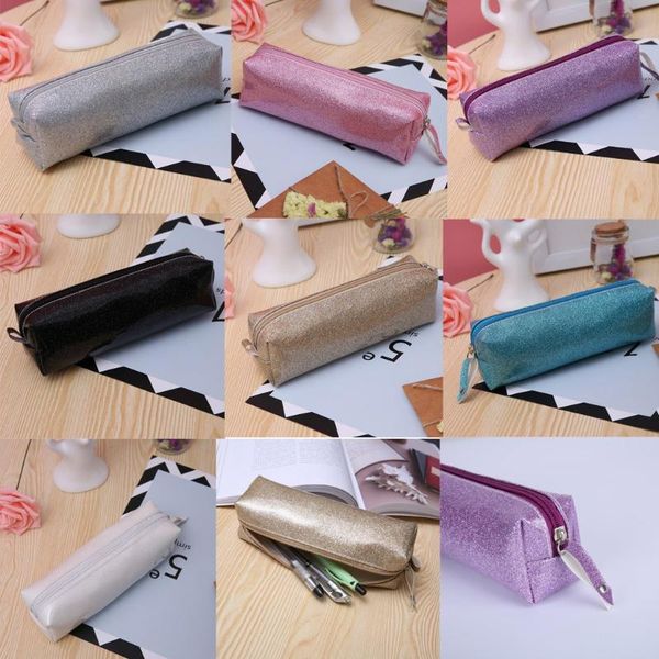 cosmetic bags & cases women's outdoor fashion trend long solid color leather sequin pencil case
cosmetic bags & cases women's outdoor fashion trend long solid color leather sequin pencil case