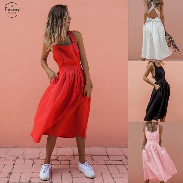 women midi dress sleeveless button bandage lace up women summer dresses spaghetti strap party dress designer clothes, Black;gray
women midi dress sleeveless button bandage lace up women summer dresses spaghetti strap party dress designer clothes, Black;gray