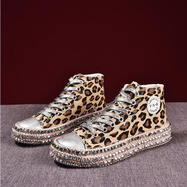 2019 women sneakers leopard print fashion rivets women canvas shoes leisure lace-up low high sneakers casual shoes
2019 women sneakers leopard print fashion rivets women canvas shoes leisure lace-up low high sneakers casual shoes
