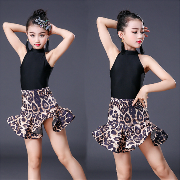 leopard print girls latin dance fringe dress kids ballroom competition evening party stage performance clothing skirt set, Black;red
leopard print girls latin dance fringe dress kids ballroom competition evening party stage performance clothing skirt set, Black;red