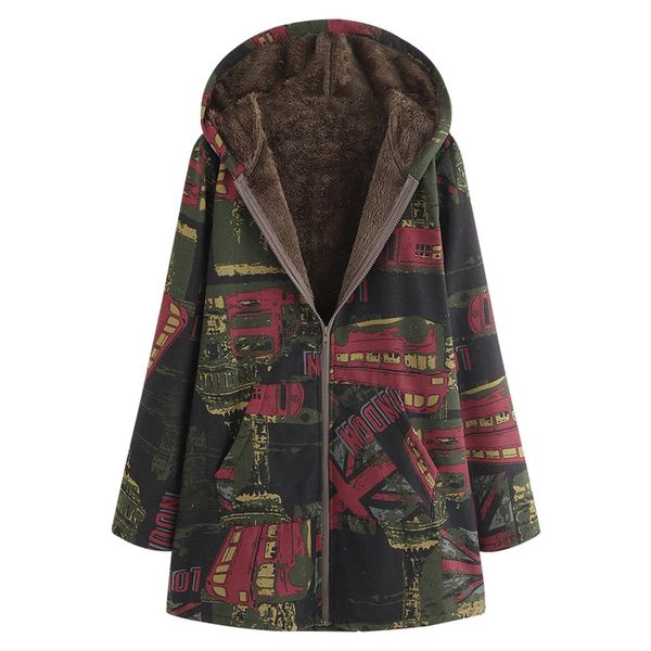 plus size vintage print winter coat women fashion female warm solid pockets thicker zipper hooded overcoat outwear manteau femme, Black
plus size vintage print winter coat women fashion female warm solid pockets thicker zipper hooded overcoat outwear manteau femme, Black