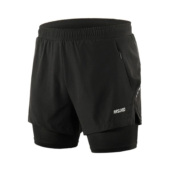 arsuxeo shorts men shorts loose w/ liner for training exercise jogging, Black;blue
arsuxeo shorts men shorts loose w/ liner for training exercise jogging, Black;blue