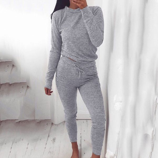 women tracksuit 2 pcs set ladies casual autumn winter joggers active blouse pants sets sportswear tracksuits outfits #0117, Gray 
women tracksuit 2 pcs set ladies casual autumn winter joggers active blouse pants sets sportswear tracksuits outfits #0117, Gray