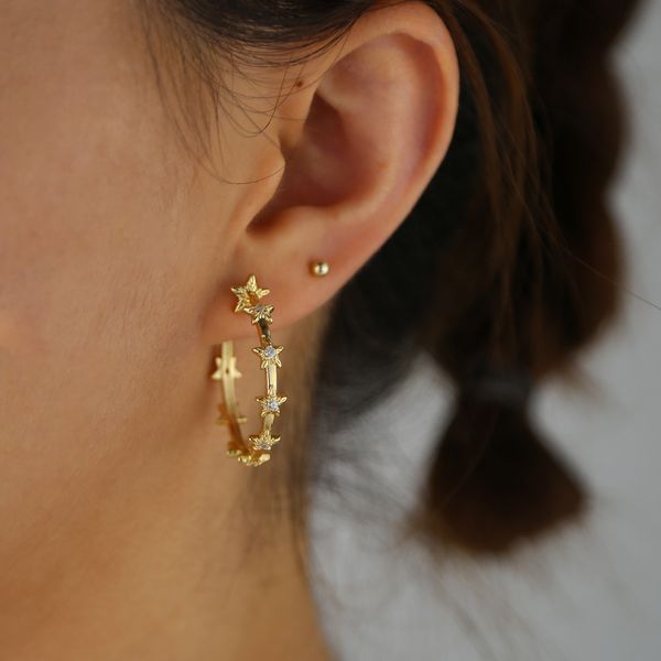 wholesale r gold color big hoop star earrings with white cz paved for women lady bamboo earrings jewelry gift, Golden;silver
wholesale r gold color big hoop star earrings with white cz paved for women lady bamboo earrings jewelry gift, Golden;silver