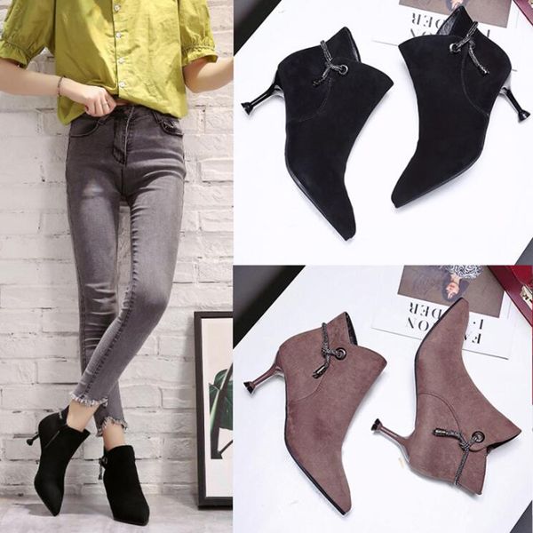 winter boots women shoes woman boots fashion high-heeled pointed toe flock ankle 2019 winter short fur warm x483, Black
winter boots women shoes woman boots fashion high-heeled pointed toe flock ankle 2019 winter short fur warm x483, Black
