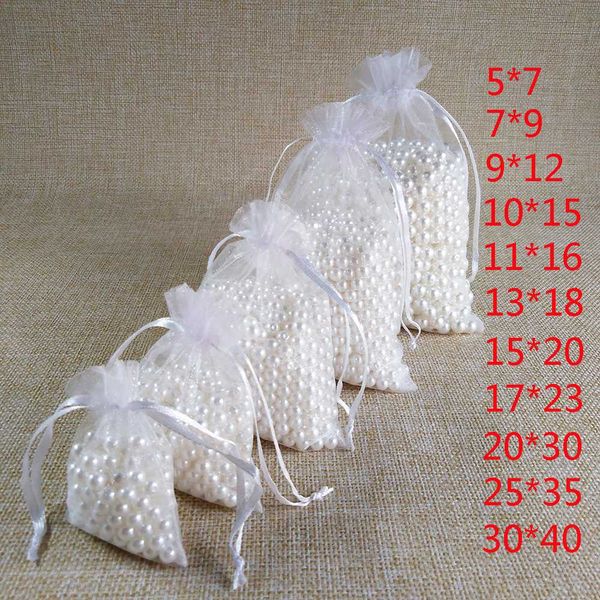 100pcs 7x9 9x12 10x15 13x18 15x20cm white organza gift bags jewelry packaging bags wedding party decoration drawable gift bag, Pink;blue
100pcs 7x9 9x12 10x15 13x18 15x20cm white organza gift bags jewelry packaging bags wedding party decoration drawable gift bag, Pink;blue