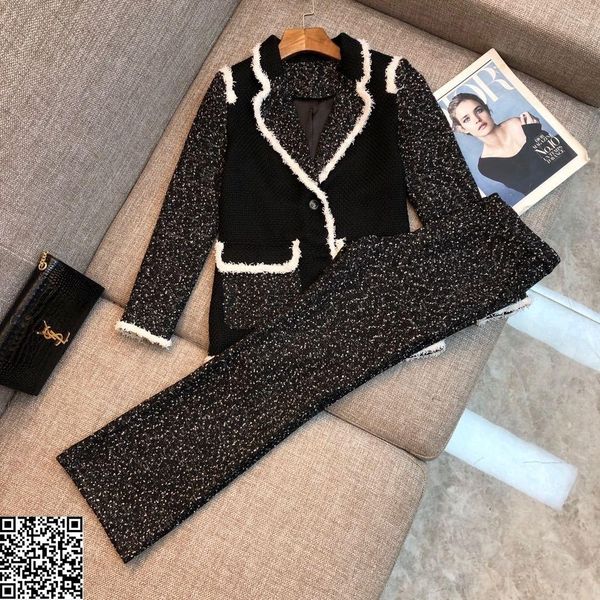 2019 casual women two piece pants jacket long pants lady set work clothes tz-98, White
2019 casual women two piece pants jacket long pants lady set work clothes tz-98, White