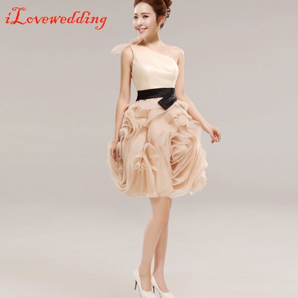 in stock homecoming dresses champagne mini ball gown one shoulder organza with ruched flower graduation dress for girls, White;black
in stock homecoming dresses champagne mini ball gown one shoulder organza with ruched flower graduation dress for girls, White;black