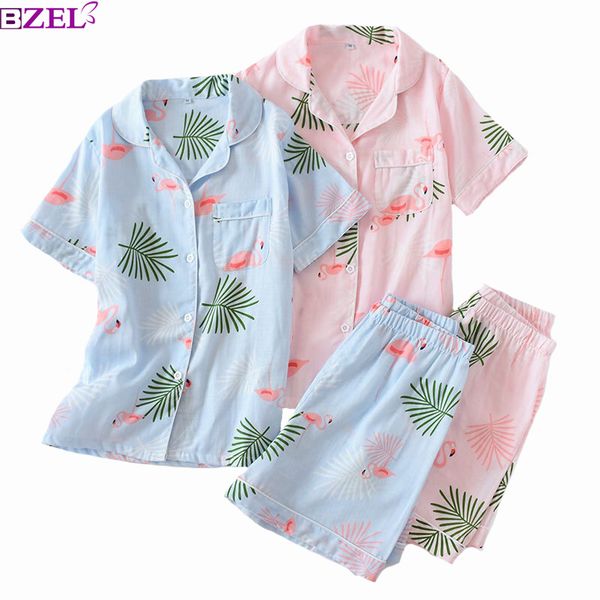 spring and summer new women pyjama set short sleeve+shorts 2 piece set 100% gauze cotton ladies sleepwear comfort thin homewear, Blue;gray
spring and summer new women pyjama set short sleeve+shorts 2 piece set 100% gauze cotton ladies sleepwear comfort thin homewear, Blue;gray