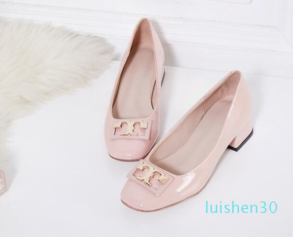 new arrival women metal button mid heel dress shoes bright leather wedding shoes high-heeled heel platform genuine leather dress shoes, Black
new arrival women metal button mid heel dress shoes bright leather wedding shoes high-heeled heel platform genuine leather dress shoes, Black