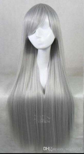 new harajuku 80cm long gray hair costume party wig straight silky wig cosplay, Black;brown
new harajuku 80cm long gray hair costume party wig straight silky wig cosplay, Black;brown