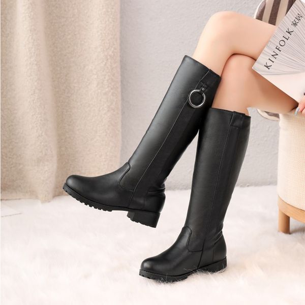 winter new locomotive boots round head high heel boots warm velvet women's shoes fashion saving women's shoes large size 34-47, Black
winter new locomotive boots round head high heel boots warm velvet women's shoes fashion saving women's shoes large size 34-47, Black
