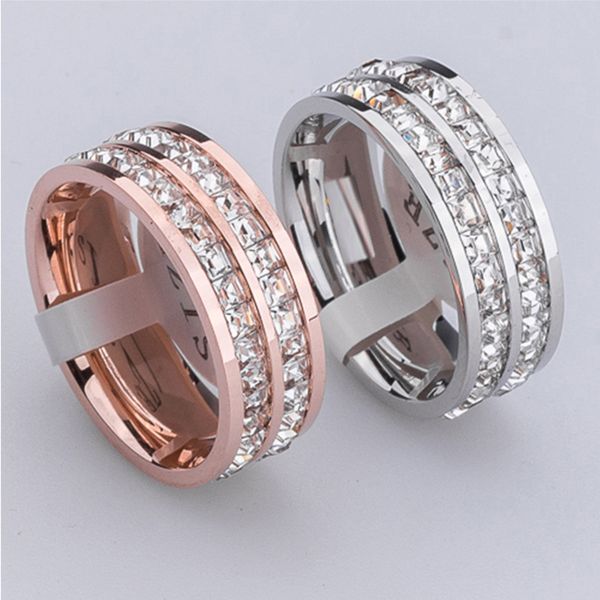 korean single and double row tail refers to crystal rose gold titanium steel ring girl, Silver
korean single and double row tail refers to crystal rose gold titanium steel ring girl, Silver