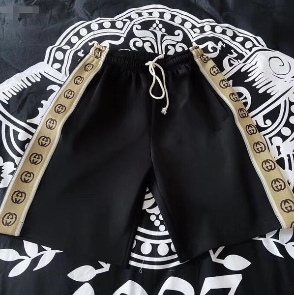 2020 trend embroidered side string men's and women's shorts ins style loose five minutes trousers lovers half trousers, White;black
2020 trend embroidered side string men's and women's shorts ins style loose five minutes trousers lovers half trousers, White;black