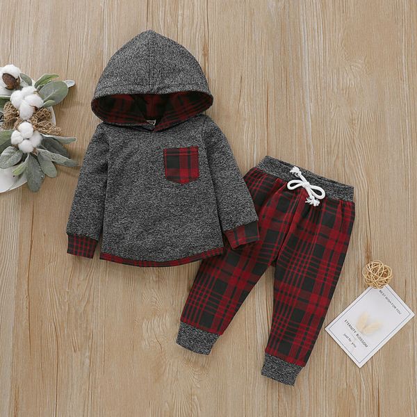 kids baby boy girls clothes set toddler autumn long sleeve hooded red plaid pocket shirt pants clothing outfits 2pcs, White
kids baby boy girls clothes set toddler autumn long sleeve hooded red plaid pocket shirt pants clothing outfits 2pcs, White