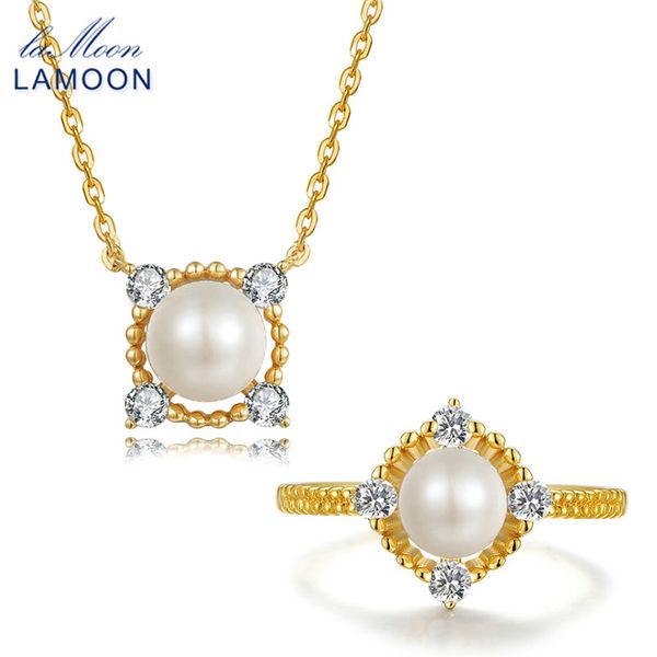 lamoon fine jewelry set pendant necklace ring sets for women freshwater pearls s925 sterling silver jewellry party gift v036-3, Black
lamoon fine jewelry set pendant necklace ring sets for women freshwater pearls s925 sterling silver jewellry party gift v036-3, Black