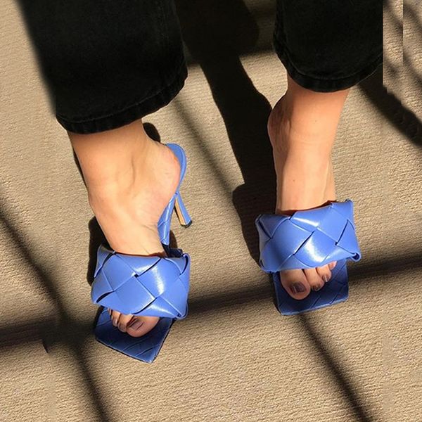 cross-criss leather slippers stiletto high heel summer shoes women's formal slides aqua blue mules shoes, Black
cross-criss leather slippers stiletto high heel summer shoes women's formal slides aqua blue mules shoes, Black