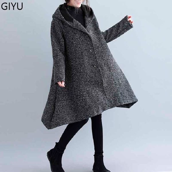 2019 new plus size women woolen & blends thicken winter outerwear oversize vintage loose female clothing hooded jackets coat 4xl, Black
2019 new plus size women woolen & blends thicken winter outerwear oversize vintage loose female clothing hooded jackets coat 4xl, Black