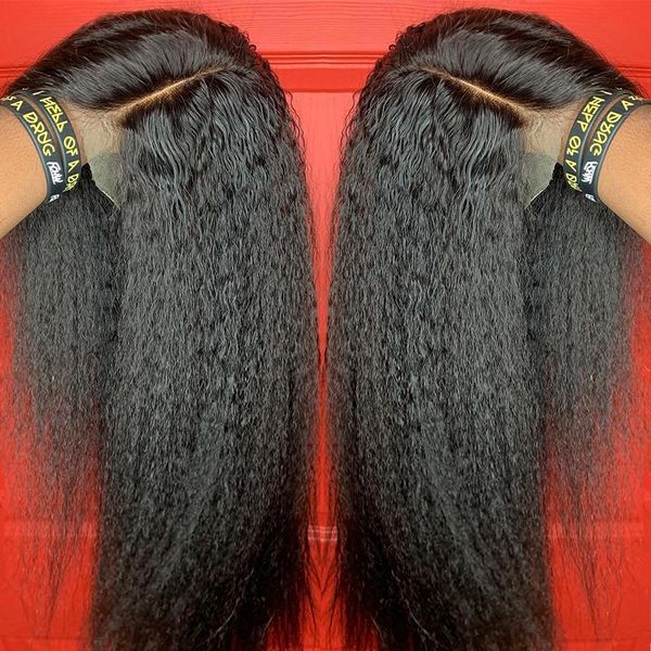 kinky straight wig 13x4 lace front human hair wigs for women pre plucked with baby hair brazilian remy italian yaki human wig, Black
kinky straight wig 13x4 lace front human hair wigs for women pre plucked with baby hair brazilian remy italian yaki human wig, Black