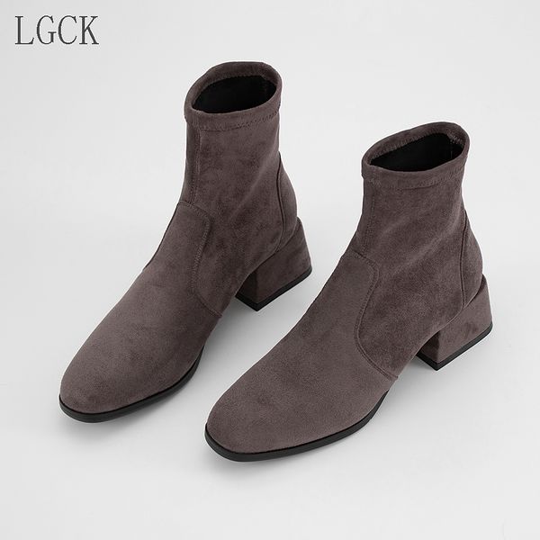 plus size 34-43 genuine leather stretch socks boots women shoes slip ankle boots spring winter elegant square high heels shoes, Black
plus size 34-43 genuine leather stretch socks boots women shoes slip ankle boots spring winter elegant square high heels shoes, Black