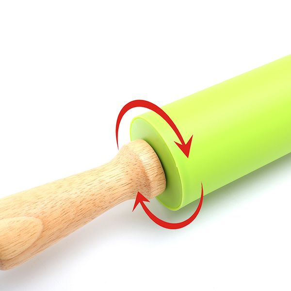 colorful silicone rolling pin with wooden handle modern style home kitchen supplies dough roller dough pizza pastry pie pasta
colorful silicone rolling pin with wooden handle modern style home kitchen supplies dough roller dough pizza pastry pie pasta