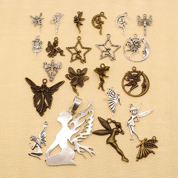 40 pieces diy accessories for jewelry moon star angel butterfly wing hj025, Bronze;silver
40 pieces diy accessories for jewelry moon star angel butterfly wing hj025, Bronze;silver